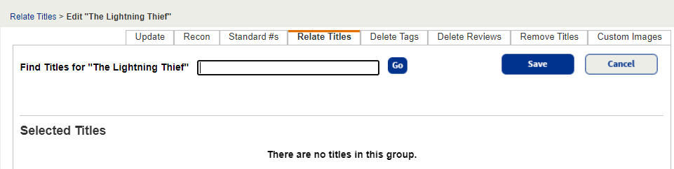 Find titles for related titles group.